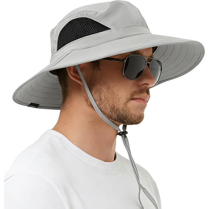 Wide-Brim Waterproof Bucket Sun Hat
