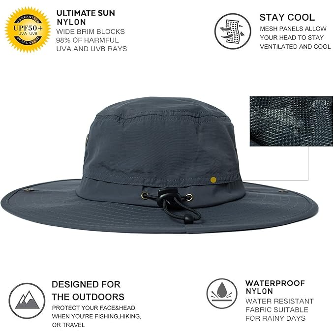 Oversized Wide-Brim Bucket Sun Hat