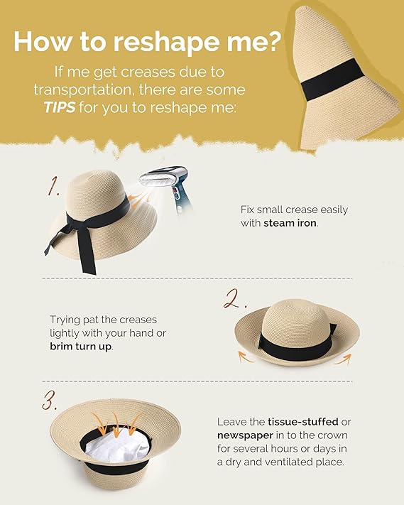 Wide-Brim Straw Sun Hat