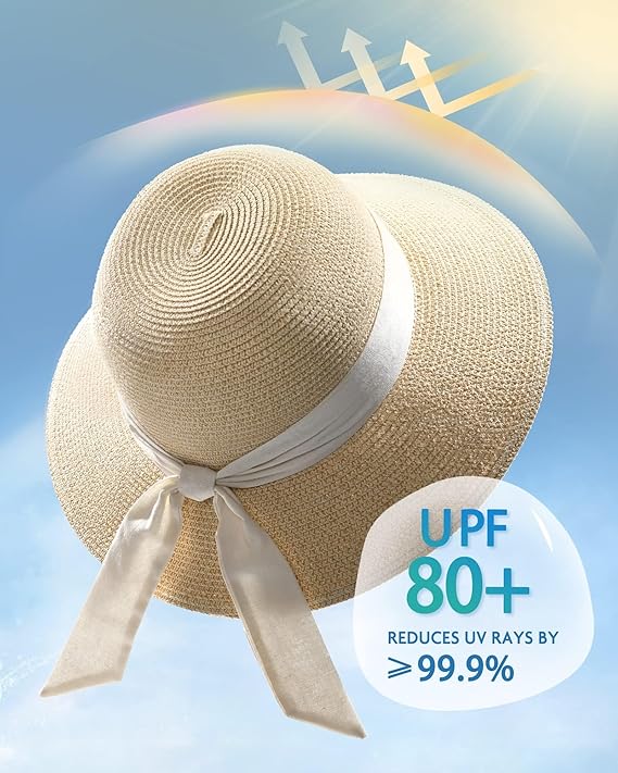 Wide-Brim Straw Sun Hat