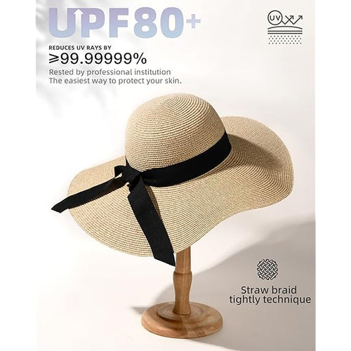 Floppy Wide-Brim Straw Sun Hat