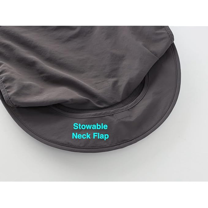 UPF 50+ Wide-Brim Sun Hat with Neck Flap